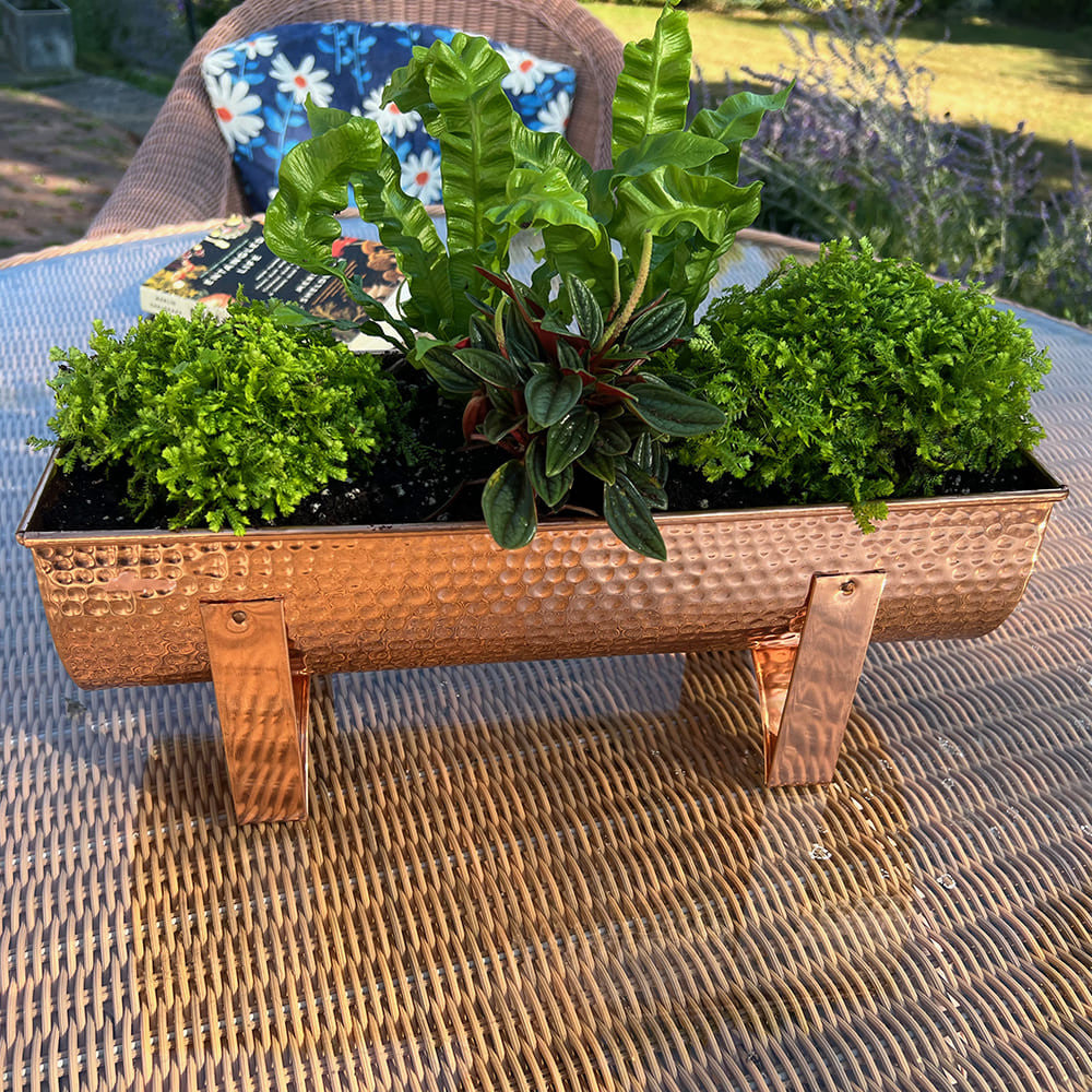 Small Solid Copper Window Planter