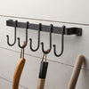 Forged Flat Iron Rack with 5 S-Hooks
