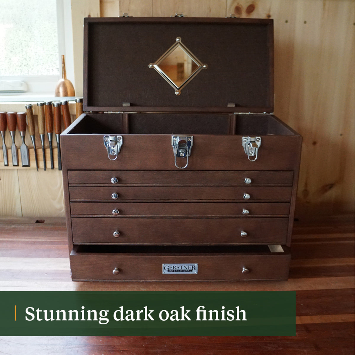 Gerstner International Dark Oak 5-Drawer Chest