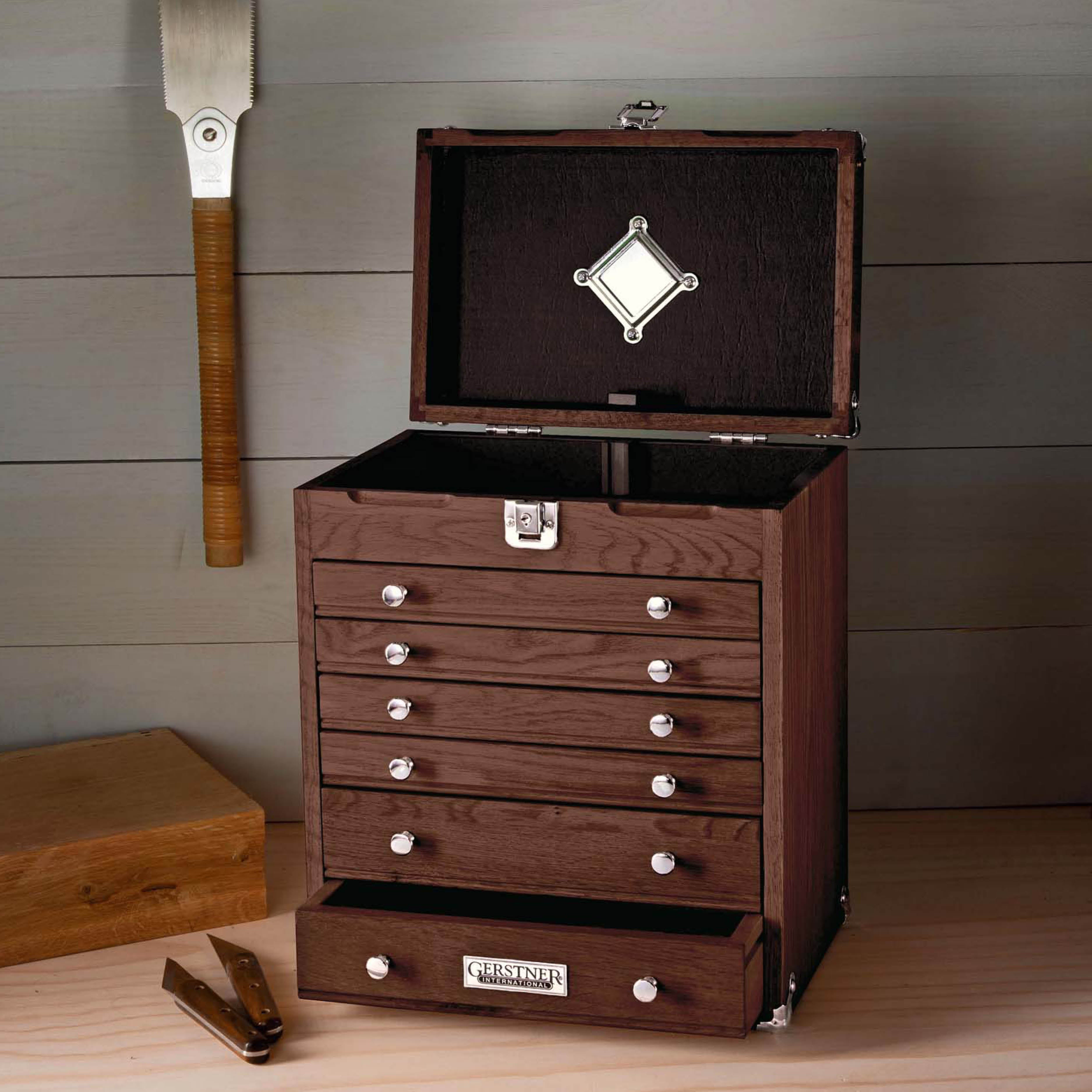 Gerstner Six-Drawer Chest + Garrett Wade Push Drill Set