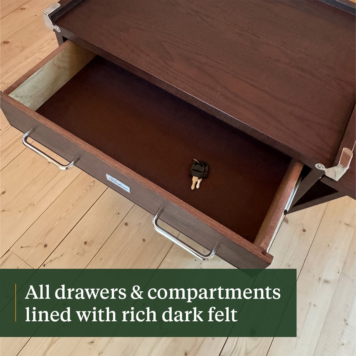 Gerstner International Dark Oak Rolling Cabinet