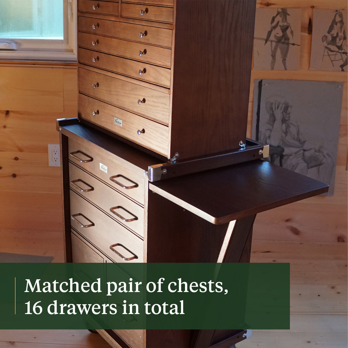 Gerstner International Matched Pair Of Dark Oak Storage Chests