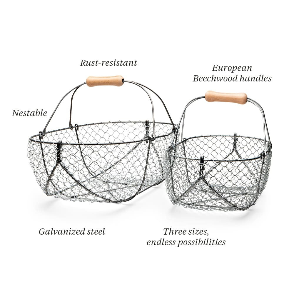 Heavy-Duty Woven Galvanized Steel Baskets