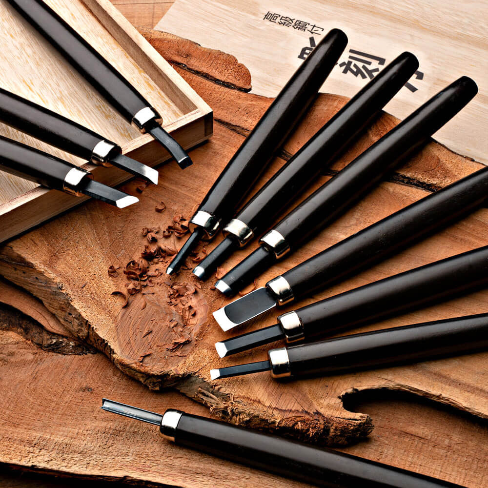 10-Piece  Wooden Carving Set