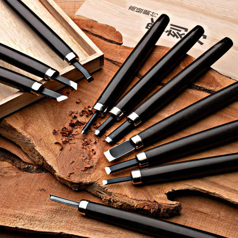 10-Piece  Wooden Carving Set
