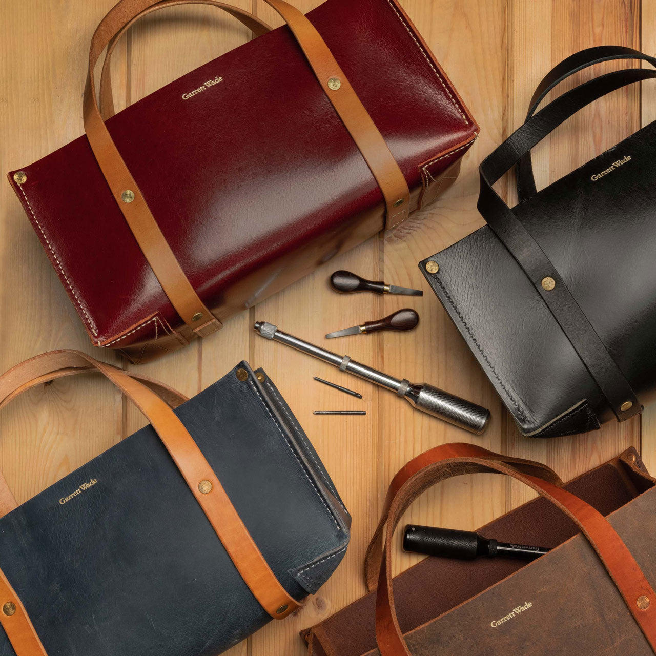 USA Made Portable Leather Tool Bags (multiple colors)