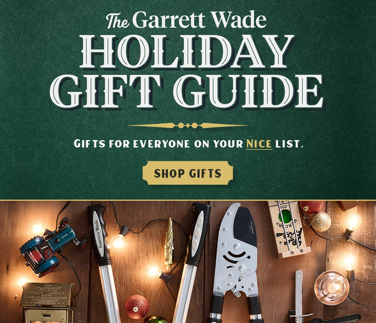 The Garrett Wade Holiday Gift Guide: gifts for everyone on your nice list. Shop gifts.