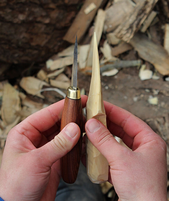 Step 5 carve sides of blade