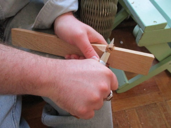 Step 1: Begin making shavings