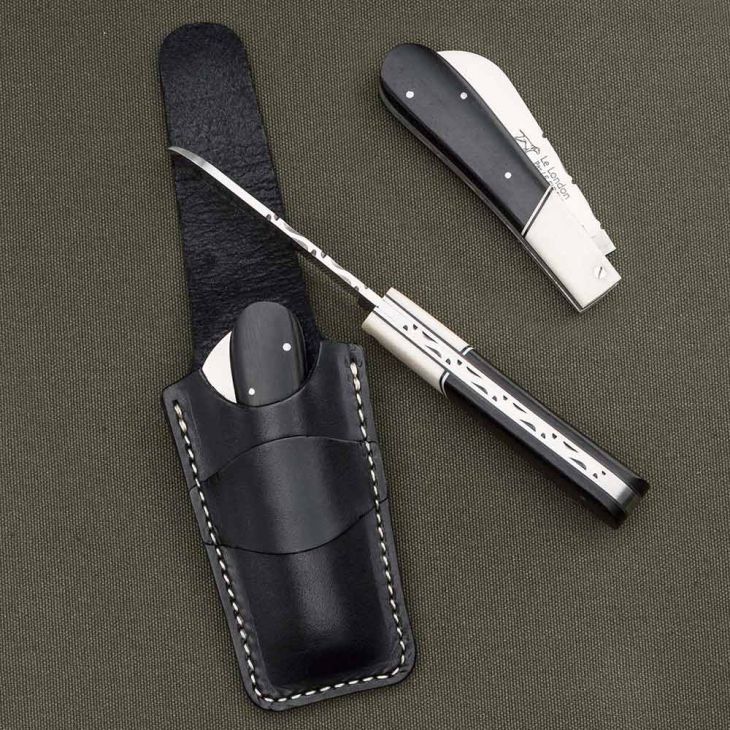 Premium Black and White Folding Knife